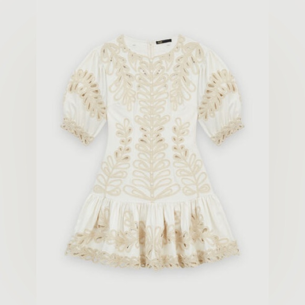 Maje Rosaro Cut-Out Flared Mini Dress - Picture 4 of 6